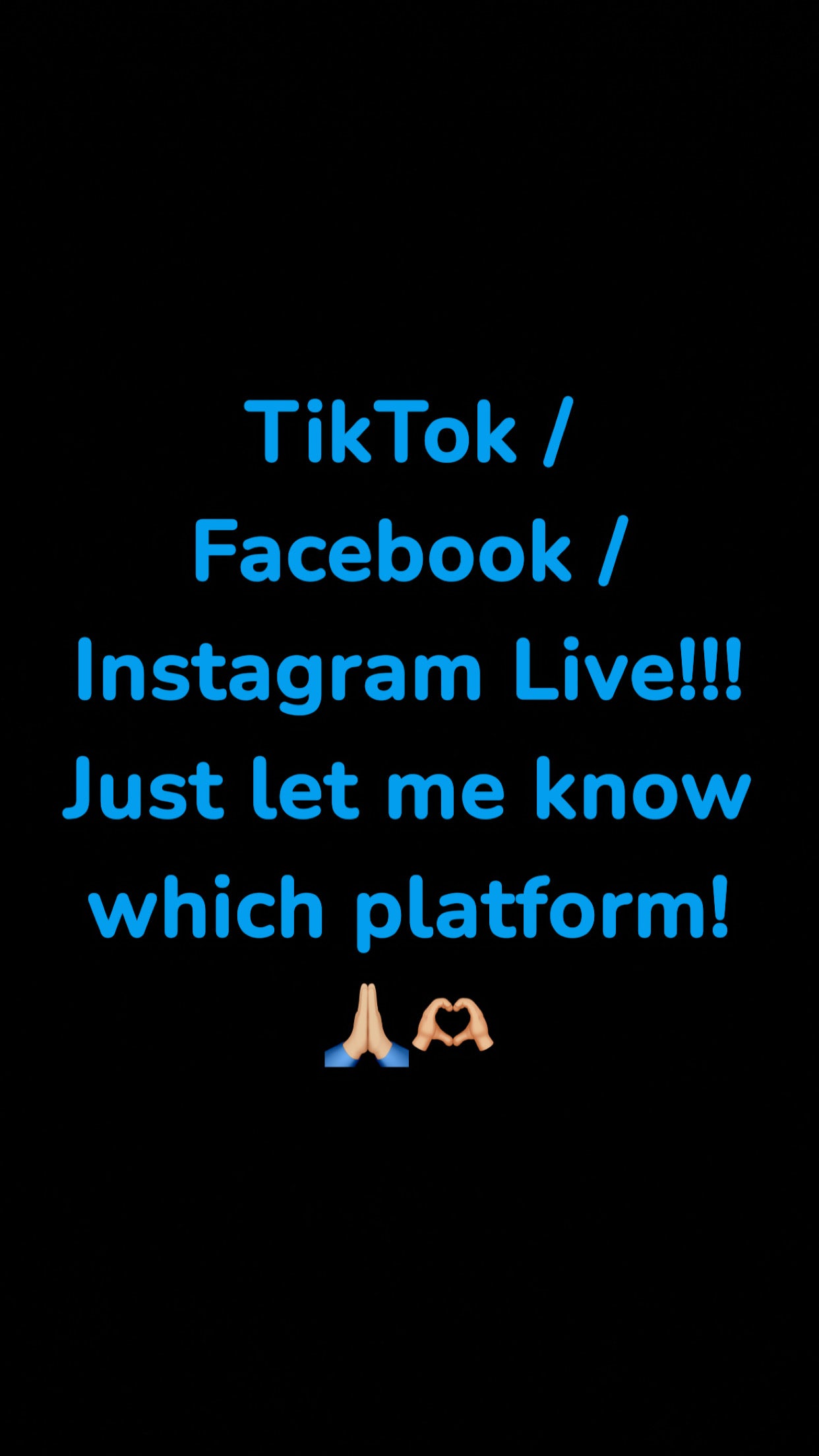 To do your order on Live!!!